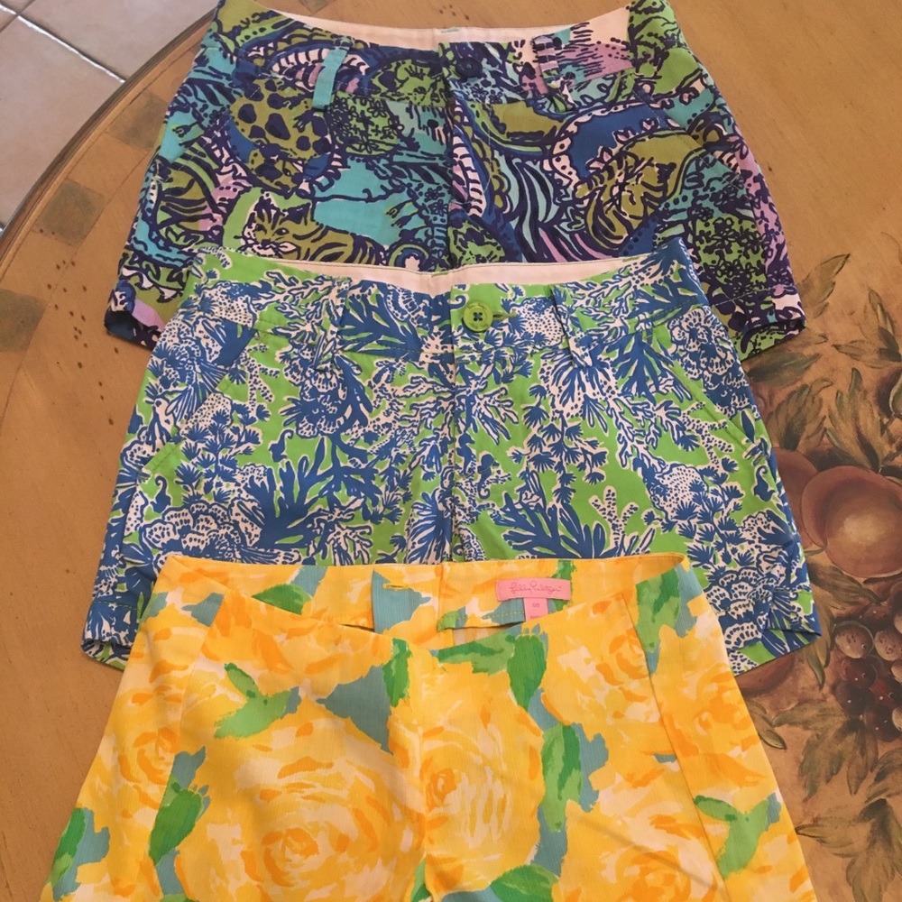 Lilly Pulitzer Shorts set of 3 size 00